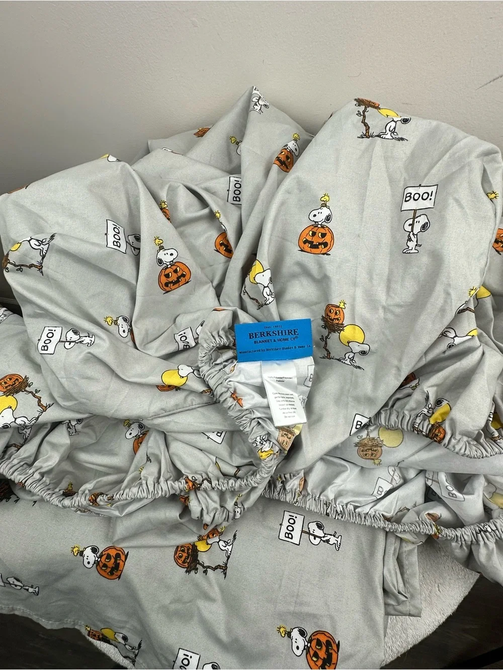Peanuts Halloween Snoopy Sheet Set Queen